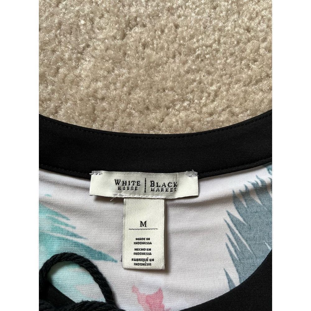 WHBM Racerback Palm Leaf & Flowers Tropical long top - Picture 6 of 9